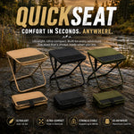 QuickSeat™ – The 3-second field seat built for wildlife and nature photographers.