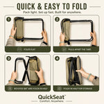QuickSeat™ – The 3-second field seat built for wildlife and nature photographers.