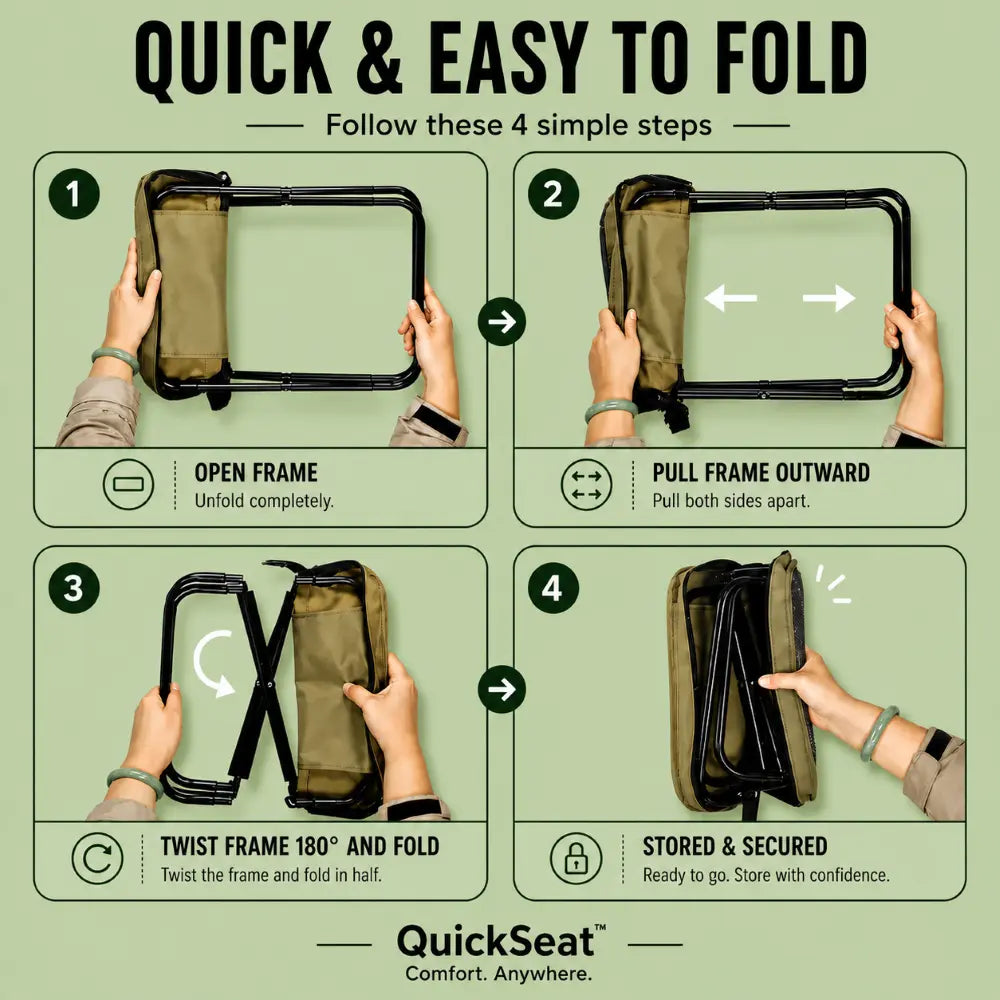 QuickSeat™ – The 3-Second Field Seat Built For Wildlife And Nature Photographers