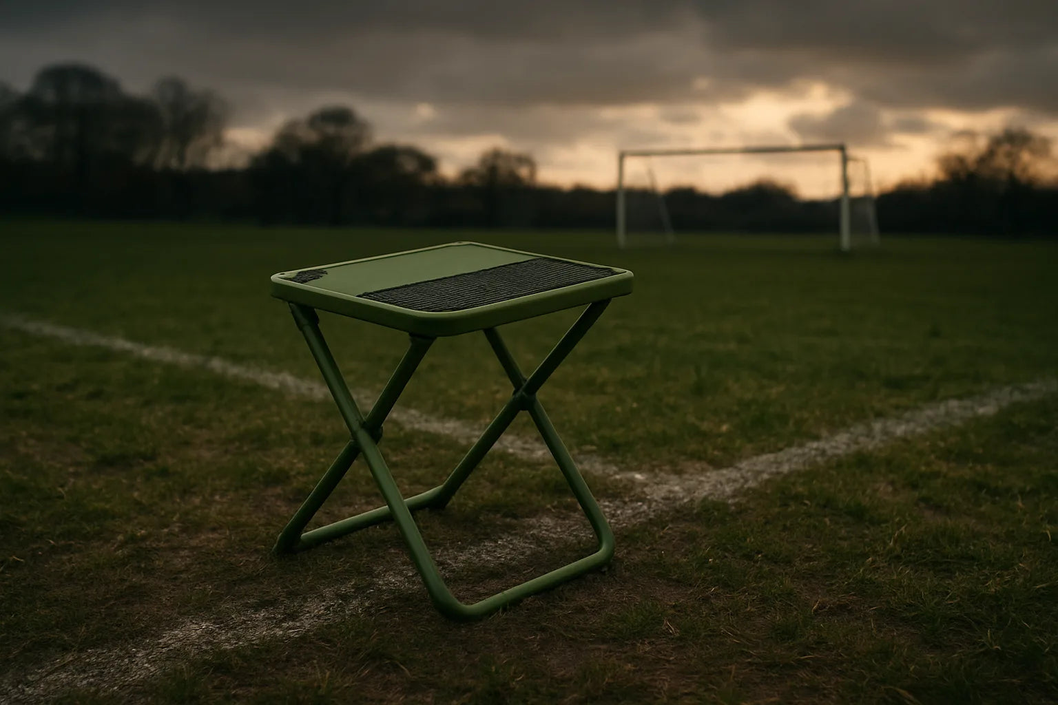 The touchline at dusk